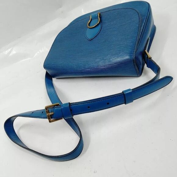 Louis Vuitton St Cloud Shoulder Crossbody Blue Leather 8905VI - Picture 4 of 9